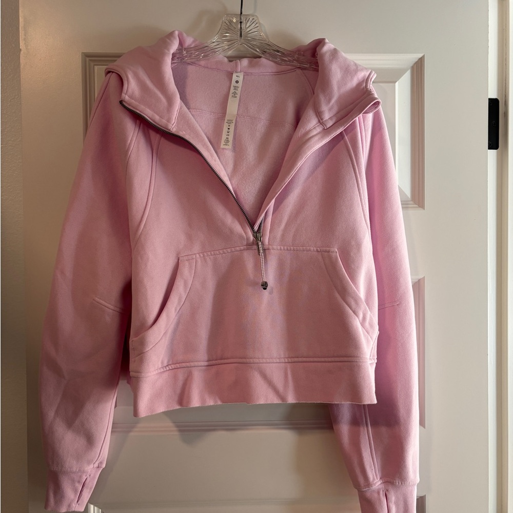lululemon athletica Light Pink Half-Zip Hooded Pullover